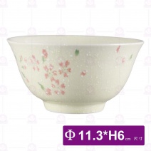 紅櫻花4.5吋羅紋碗 -Φ11.3xH6cm