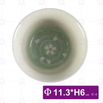 紅櫻花4.5吋羅紋碗 -Φ11.3xH6cm