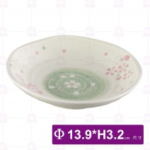 紅櫻花 5.5吋荷口碟-Φ13.9xH3.2cm