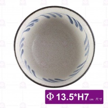 手繪圖滕5.25吋日式反口碗-Φ13.5xH7cm