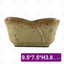 復刻汝窯3吋四方深碟-9.5x7.5xH3.8cm