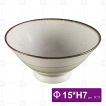 日荒引手繪6吋茶漬碗-Φ15xH7cm