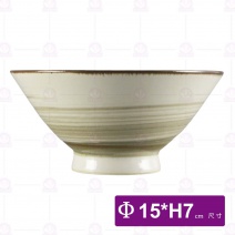 日荒引手繪6吋茶漬碗-Φ15xH7cm