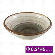 日荒引手繪6.5吋淺缽-Φ16.2xH5cm
