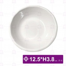 【LihTay】720日式菜碟(白)-Φ12.5xH3.8cm(12入/盒)