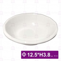 【LihTay】720日式菜碟(白)-Φ12.5xH3.8cm(12入/盒)