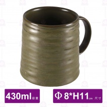 海川高腳杯(土綠)-430ml