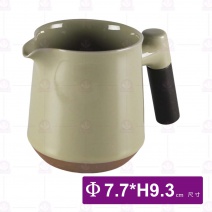 木把色釉奶杯(灰綠)-Φ7.7xH9.3cm