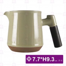 木把色釉奶杯(灰綠)-Φ7.7xH9.3cm