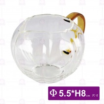 玻璃小南瓜茶海(金)-5.5xH8cm