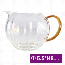 玻璃小南瓜茶海(金)-5.5xH8cm