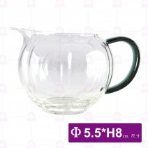 玻璃小南瓜茶海(綠)-5.5xH8cm