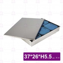 304方形調味盒6味(含蓋)-37x26xH5.5cm