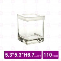 R29-1 四方杯-附白蓋 110ml / 5.3x5.3xH6.7cm