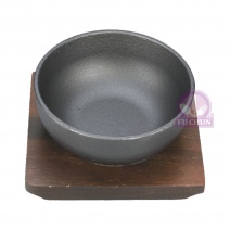 【菊川本味】鑄鐵碗+木墊 15cm/YY2115