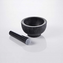 【JEmarble】鎮一大理石-碗型杵臼-黑色 Φ11.5xH6.5cm