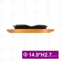 【組】333-15梅花小碟-鐵盤+木板  14.9xH2.7cm