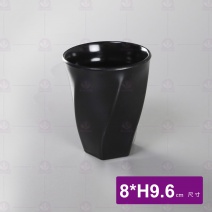 M119 斜紋杯-黑 8x9.6cm