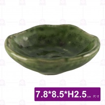 綠釉3.5吋圓碟-7.8x8.5xH2.5cm