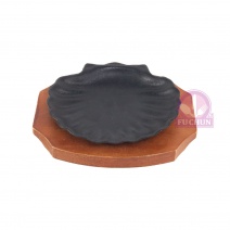 AF043-1801 貝殼鐵盤 19*18*H2.5cm(無木板)