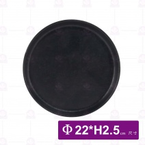 【組】304-22圓形牛排盤組  鐵板+木板Φ22xH2.5cm
