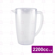 【鎰滿】PC耐熱冷水壺 2.2L (透明白)