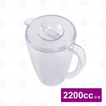 【鎰滿】PC耐熱冷水壺 2.2L (透明白)