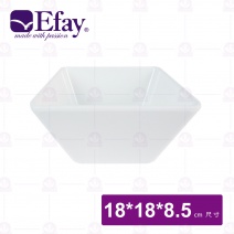 【Efay】卡儂 7吋 方形碗-白