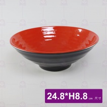 M3078拉麵碗(紅黑)-Φ24.8xH8.8cm