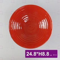 M3078拉麵碗(紅黑)-Φ24.8xH8.8cm