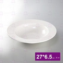 【HS】54義大利圓盤 乳白 27x6.5cm