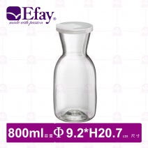【Efay】圓舞曲 0.8L PC冷水瓶 9.2x9.2x20.7cm