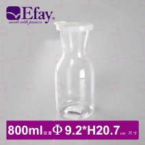 【Efay】圓舞曲 0.8L PC冷水瓶 9.2x9.2x20.7cm