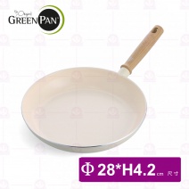 【GreenPan】東京木紋平煎鍋(不含蓋)-奶油白 Φ28cm