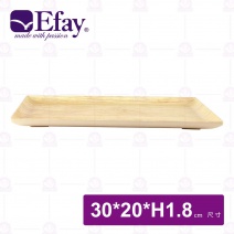 【Efay】無敵烘焙長方盤(松木紋)-淡奶油白30x20xH1.8
