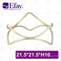 【Efay】3D止滑圓展示架4吋 波浪舞(金)-21.5x21.5xH10