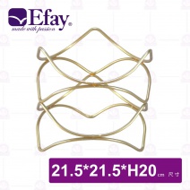 【Efay】3D止滑圓展示架8吋波浪舞(金)-21.5x21.5xH20c