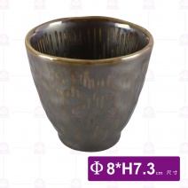 碳金石紋茶杯-Φ8xH7.3cm