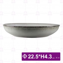 9吋 淺水盤-傘紋(綠)-Φ22.5xH4.3cm