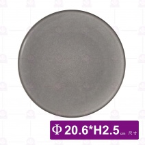 9.5吋盤(粉灰)-Φ20.6xH2.5cm