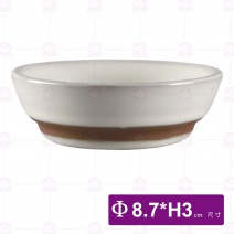 3.5吋棕圈碟(白)-Φ8.7xH3cm