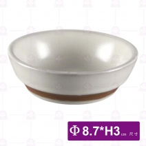 3.5吋棕圈碟(白)-Φ8.7xH3cm