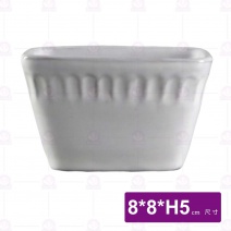 3.25吋方缽(灰白)-8x8xH5cm