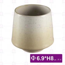 尖湯吞(黃)-Φ6.9xH8cm