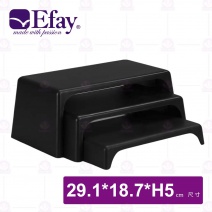 【Efay】森林11吋陳列凳(黑)-29.1x18.7xH5cm