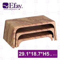 【Efay】森林11吋陳列凳(擬真紫檀)-29.1x18.7xH5cm