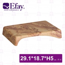 【Efay】森林11吋陳列凳(擬真紫檀)-29.1x18.7xH5cm