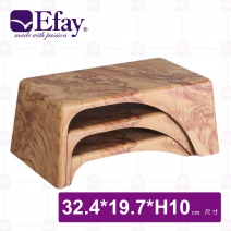 【Efay】森林13吋陳列凳(擬真紫檀)-35.6x20.8xH15cm