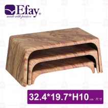 【Efay】森林13吋陳列凳(擬真紫檀)-35.6x20.8xH15cm
