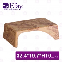 【Efay】森林13吋陳列凳(擬真紫檀)-35.6x20.8xH15cm